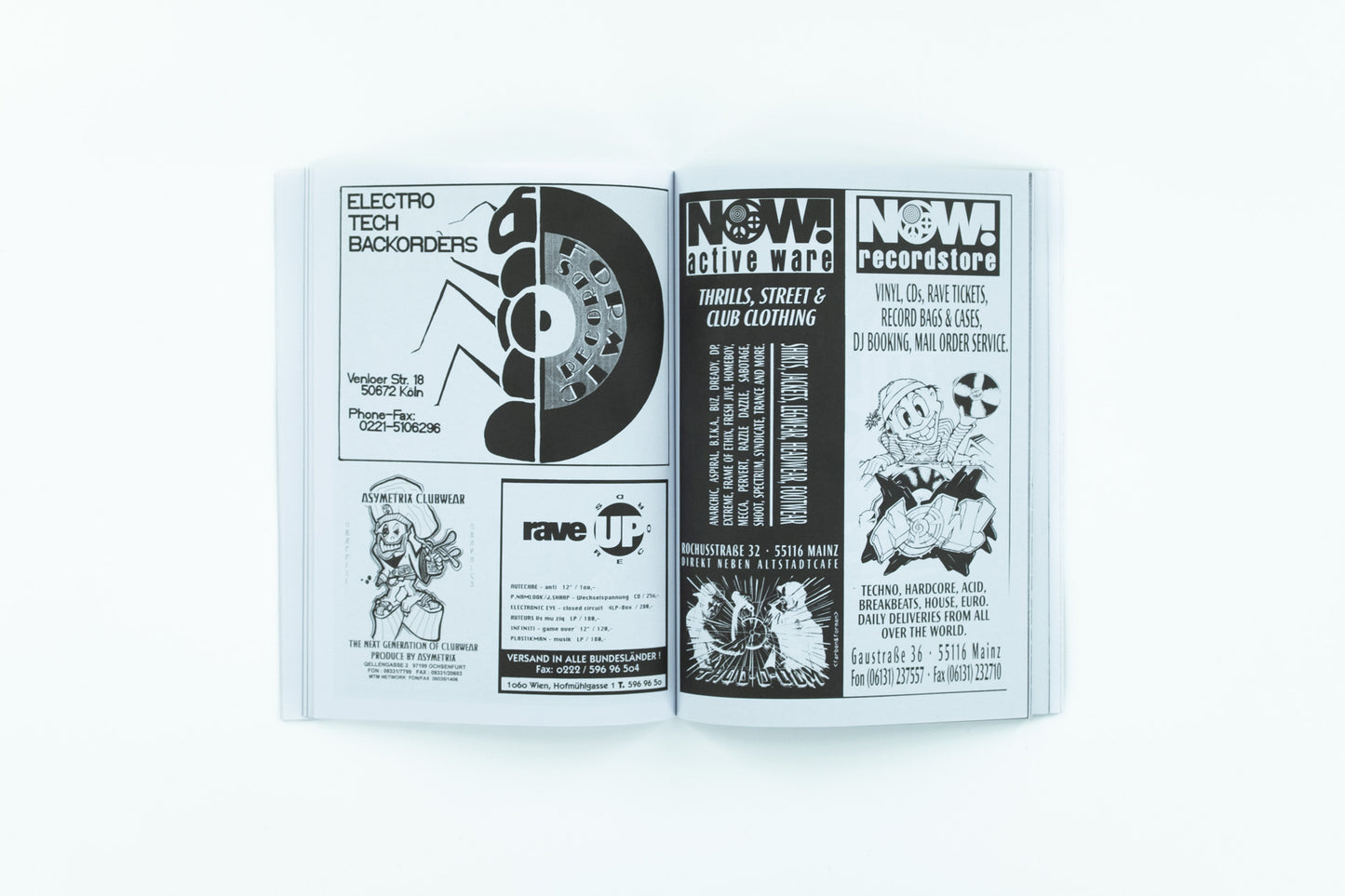 ARCHIVIO#1 – Records store ads and paper ephemera from Rave fanzines of the early 90s