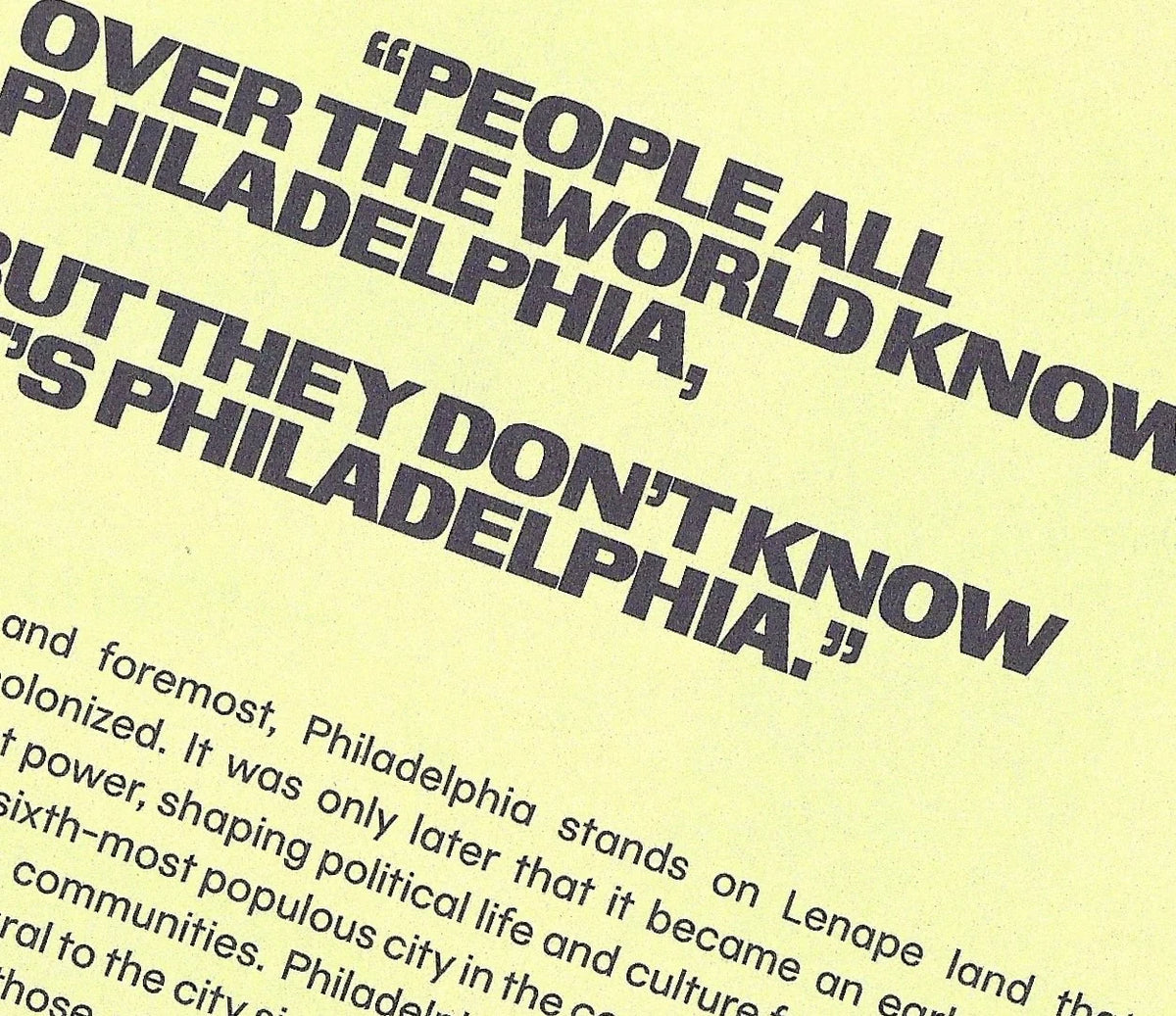 No One Mag #3: Philadelphia